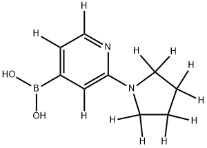 2-(Pyrrolidinopyridine-d11)-4-boronic acid Structure