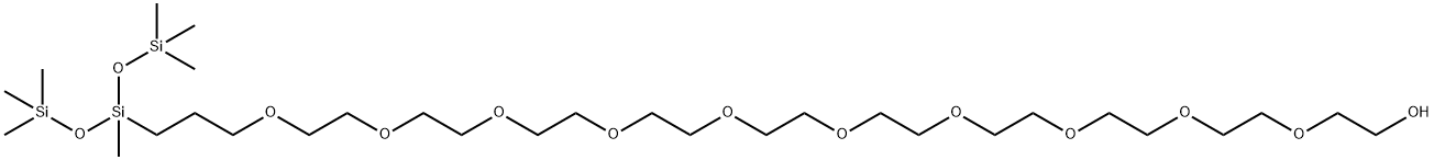 3,6,9,12,15,18,21,24,27,30,35-Undecaoxa-34,36-disilaheptatriacontan-1-ol, 34,36,36-trimethyl-34-[(trimethylsilyl)oxy]- Structure