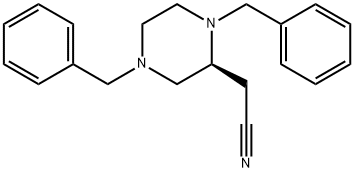 2-Piperazineacetonitrile, 1,4-bis(phenylmethyl)-, (2S)- 구조식 이미지