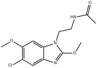 Acetamide, N-[2-(5-chloro-2,6-dimethoxy-1H-benzimidazol-1-yl)ethyl]- Structure