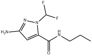 3-amino-1-(difluoromethyl)-N-propyl-1H-pyrazole-5-carboxamide Structure