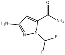 3-amino-1-(difluoromethyl)-1H-pyrazole-5-carboxamide Structure