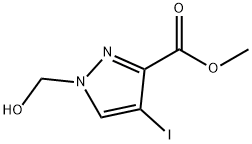 methyl 1-(hydroxymethyl)-4-iodo-1H-pyrazole-3-carboxylate Structure