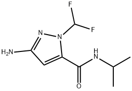 3-amino-1-(difluoromethyl)-N-isopropyl-1H-pyrazole-5-carboxamide Structure