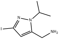 1-(3-iodo-1-isopropyl-1H-pyrazol-5-yl)methanamine Structure