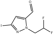 1-(2,2-difluoroethyl)-3-iodo-1H-pyrazole-5-carbaldehyde Structure