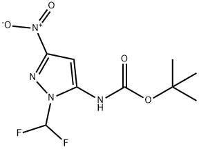 tert-butyl [1-(difluoromethyl)-3-nitro-1H-pyrazol-5-yl]carbamate Structure