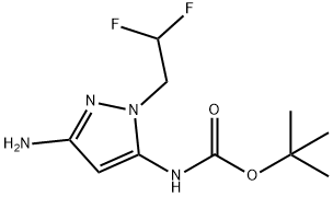 tert-butyl [3-amino-1-(2,2-difluoroethyl)-1H-pyrazol-5-yl]carbamate Structure