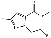 methyl 1-(2-fluoroethyl)-3-iodo-1H-pyrazole-5-carboxylate Structure