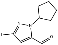 1-cyclopentyl-3-iodo-1H-pyrazole-5-carbaldehyde Structure