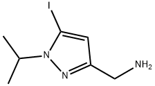 1-(5-iodo-1-isopropyl-1H-pyrazol-3-yl)methanamine Structure