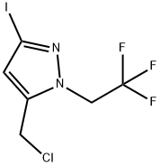 5-(chloromethyl)-3-iodo-1-(2,2,2-trifluoroethyl)-1H-pyrazole Structure