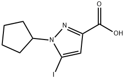 1-cyclopentyl-5-iodo-1H-pyrazole-3-carboxylic acid Structure