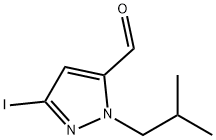 3-iodo-1-isobutyl-1H-pyrazole-5-carbaldehyde Structure