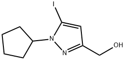 (1-cyclopentyl-5-iodo-1H-pyrazol-3-yl)methanol Structure