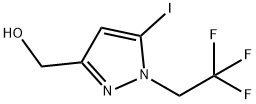 5-iodo-1-(2,2,2-trifluoroethyl)-1H-pyrazol-3-yl]methanol Structure