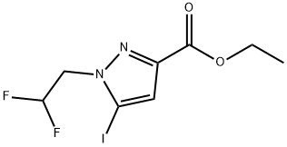 ethyl 1-(2,2-difluoroethyl)-5-iodo-1H-pyrazole-3-carboxylate Structure