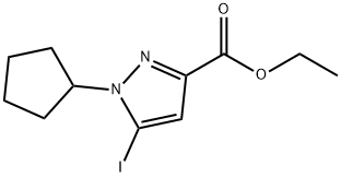 ethyl 1-cyclopentyl-5-iodo-1H-pyrazole-3-carboxylate Structure