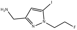 1-[1-(2-fluoroethyl)-5-iodo-1H-pyrazol-3-yl]methanamine 구조식 이미지