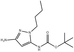 tert-butyl (3-amino-1-butyl-1H-pyrazol-5-yl)carbamate Structure