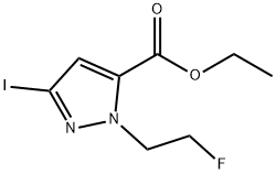 ethyl 1-(2-fluoroethyl)-3-iodo-1H-pyrazole-5-carboxylate Structure