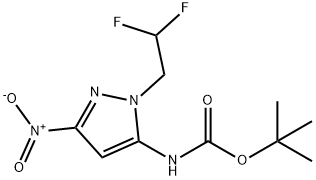 tert-butyl [1-(2,2-difluoroethyl)-3-nitro-1H-pyrazol-5-yl]carbamate Structure