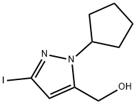 (1-cyclopentyl-3-iodo-1H-pyrazol-5-yl)methanol Structure