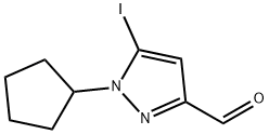 1-cyclopentyl-5-iodo-1H-pyrazole-3-carbaldehyde Structure