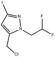 5-(chloromethyl)-1-(2,2-difluoroethyl)-3-iodo-1H-pyrazole Structure