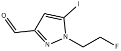 1-(2-fluoroethyl)-5-iodo-1H-pyrazole-3-carbaldehyde Structure