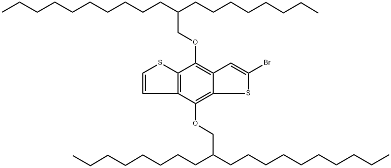 2-Bromo-4,8-bis((2-octyldodecyl)oxy)benzo[1,2-b:4,5-b']dithiophene Structure