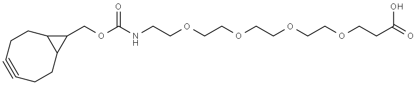 5,8,11,14-Tetraoxa-2-azaheptadecanedioic acid, 1-(bicyclo[6.1.0]non-4-yn-9-ylmethyl) ester Structure