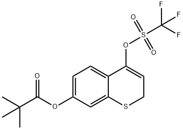 4-(((Trifluoromethyl)sulfonyl)oxy)-2H-thiochromen-7-yl pivalate Structure