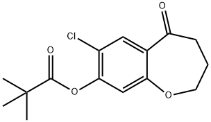 7-Chloro-5-oxo-2,3,4,5-tetrahydrobenzo[b]oxepin-8-yl pivalate Structure