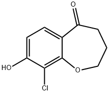 9-Chloro-8-hydroxy-3,4-dihydrobenzo[b]oxepin-5(2H)-one Structure