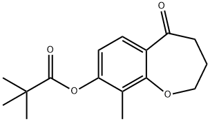 9-Methyl-5-oxo-2,3,4,5-tetrahydrobenzo[b]oxepin-8-yl pivalate Structure