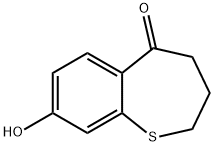 8-hydroxy-3,4-dihydrobenzo[b]thiepin-5(2H)-one 구조식 이미지