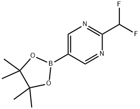 Pyrimidine, 2-(difluoromethyl)-5-(4,4,5,5-tetramethyl-1,3,2-dioxaborolan-2-yl)- 구조식 이미지