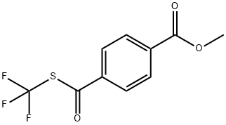 Benzoic acid, 4-[[(trifluoromethyl)thio]carbonyl]-, methyl ester Structure