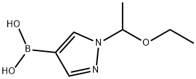 Boronic acid, B-[1-(1-ethoxyethyl)-1H-pyrazol-4-yl]- Structure