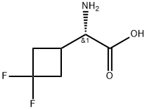 Cyclobutaneacetic acid, α-amino-3,3-difluoro-, (αS)- Structure