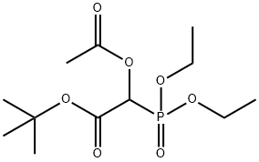 Acetic acid, 2-(acetyloxy)-2-(diethoxyphosphinyl)-, 1,1-dimethylethyl ester 구조식 이미지