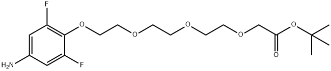 Acetic acid, 2-[2-[2-[2-(4-amino-2,6-difluorophenoxy)ethoxy]ethoxy]ethoxy]-, 1,1-dimethylethyl ester Structure