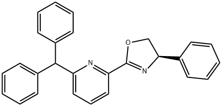 Pyridine, 2-[(4R)-4,5-dihydro-4-phenyl-2-oxazolyl]-6-(diphenylmethyl)- Structure