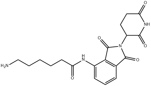 Hexanamide, 6-amino-N-[2-(2,6-dioxo-3-piperidinyl)-2,3-dihydro-1,3-dioxo-1H-isoindol-4-yl]- Structure