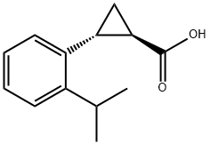 trans-2-(2-isopropylphenyl)cyclopropane-1-carboxylic acid Structure