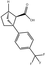 rac-(1R,4R,5R)-1-[4-(trifluoromethyl)phenyl]bicyclo[2.1.1]hexane-5-carboxylic acid Structure