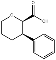 rac-(2R,3R)-3-phenyloxane-2-carboxylic acid, cis Structure