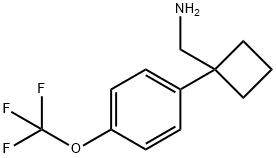 (1-(4-(trifluoromethoxy)phenyl)cyclobutyl)methanamine hydrochloride 구조식 이미지