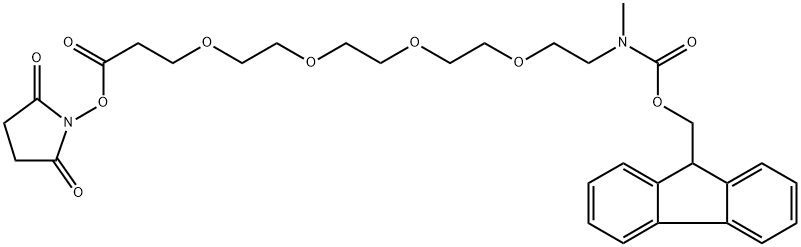 Fmoc-NMe-PEG4-NHS ester Structure